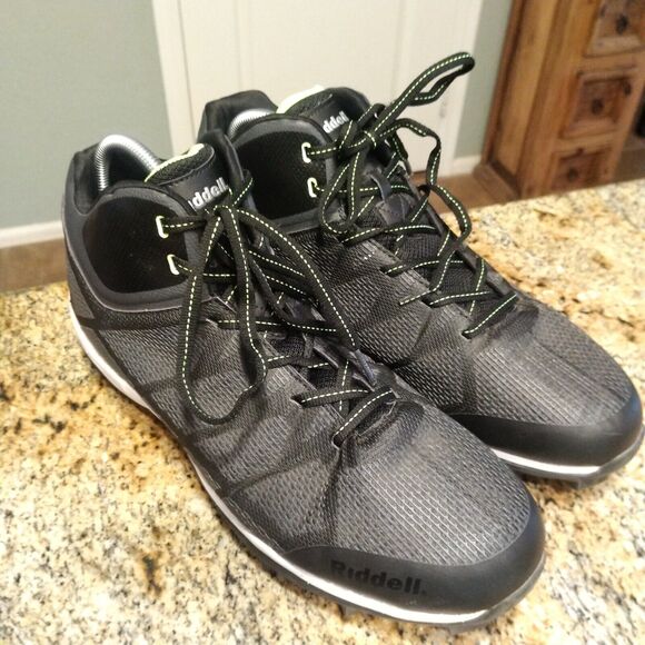 Riddell Generator Mid Lace Up Football Cleat Men's Size 13 Black Gray LD21567 - Picture 2 of 12